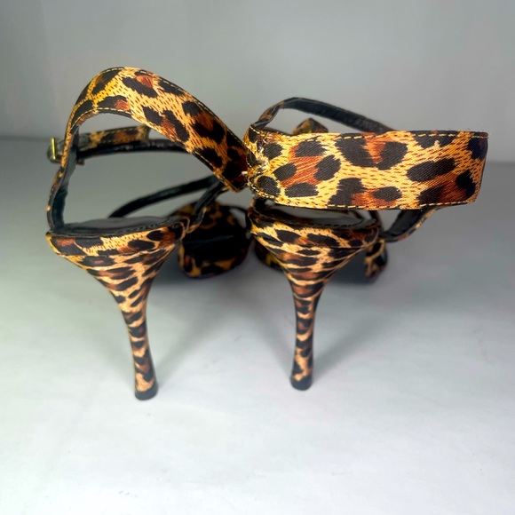 Metaphor Astonia Leopard Print Animal Print Pull on Heels - Picture 5 of 7